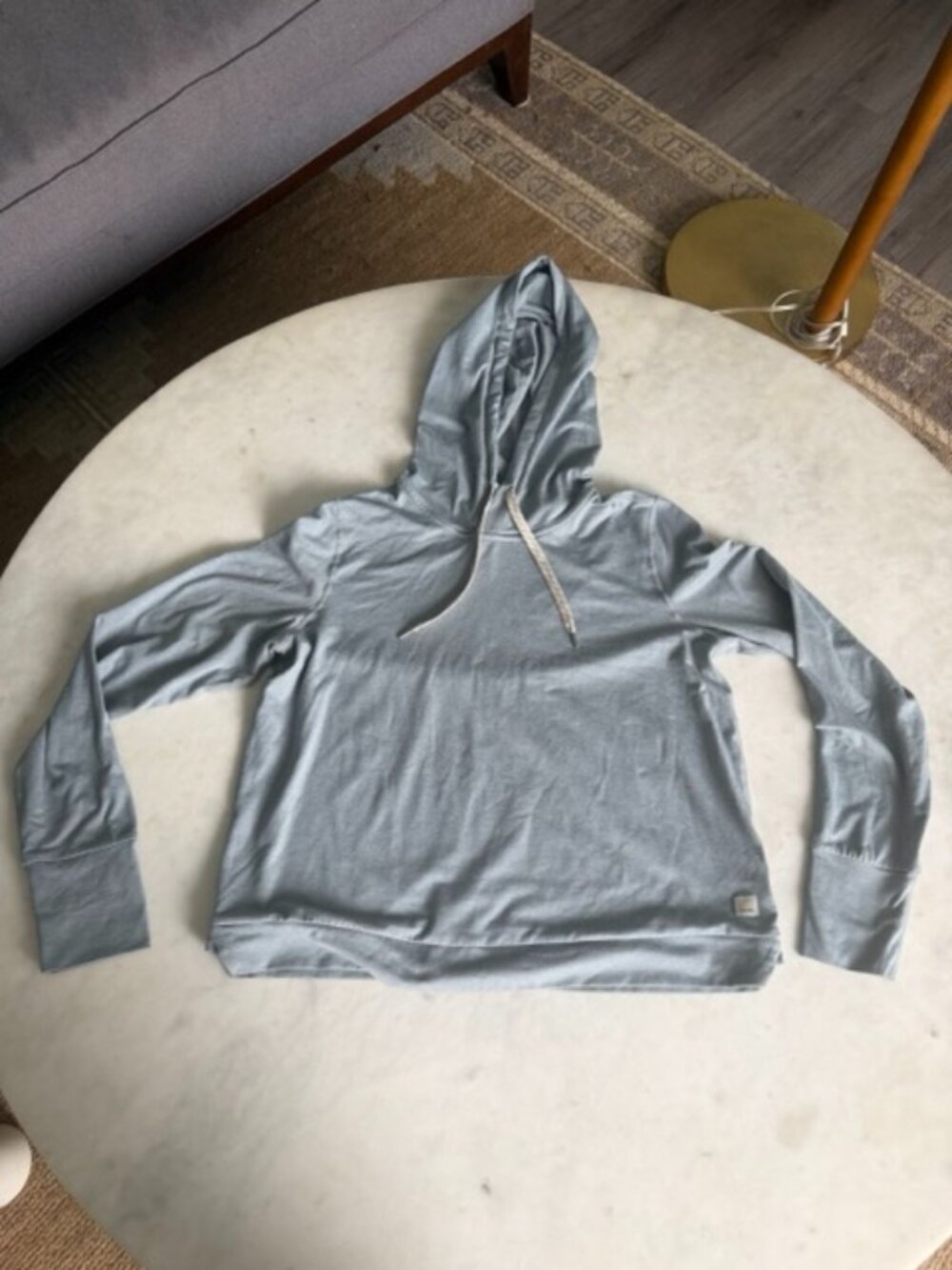 Vuori Halo Essential Hoodie DreamKnit Blue Gray Heather Medium